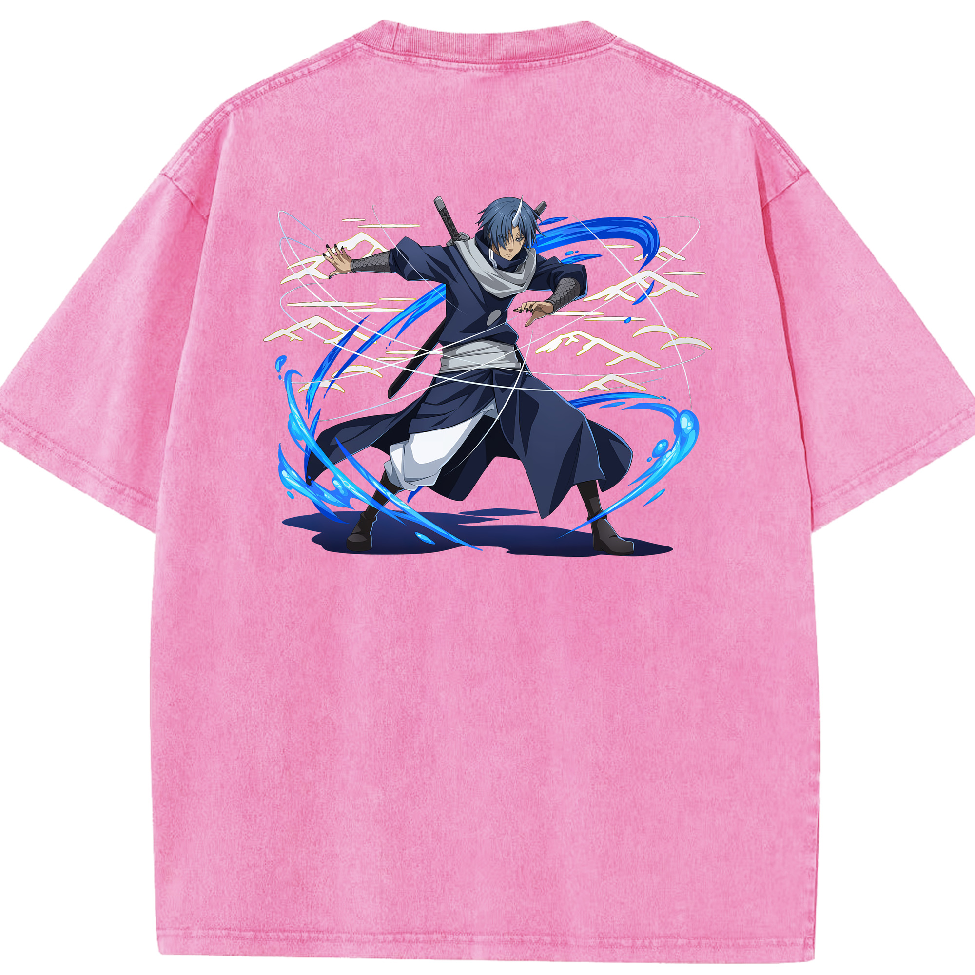 （画像用） 転スラ Regarding Reincarnated to Slime 綿100% ヴィンテージ風 半袖Tシャツ（背面プリント）